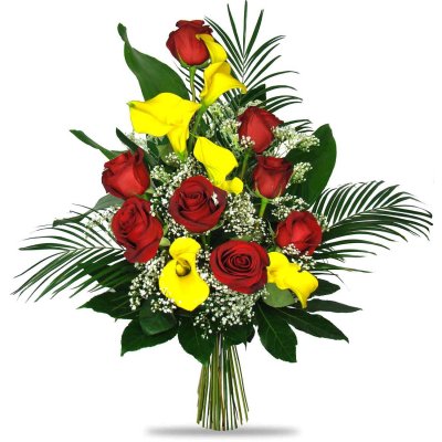 Eleganckie kalie i róże