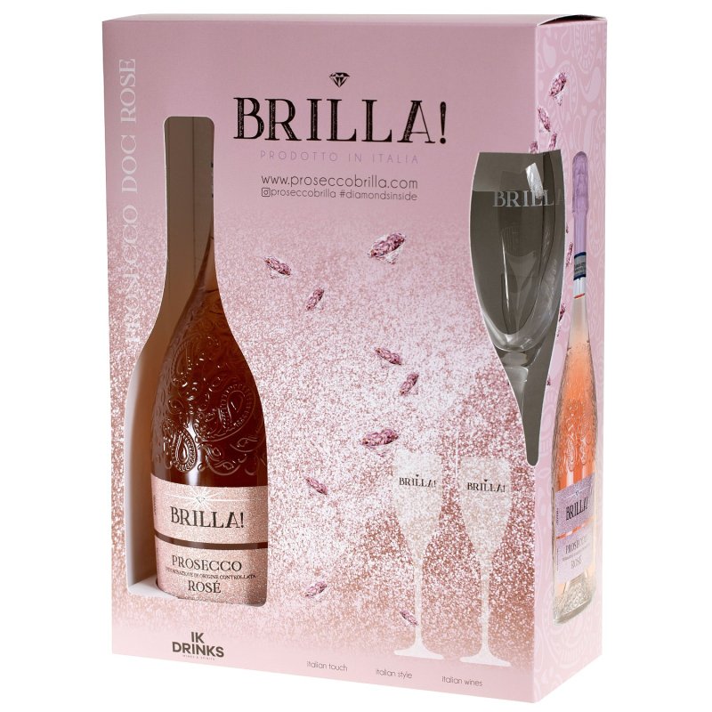 Dárková sada Prosecco Rosé Brilla DOC